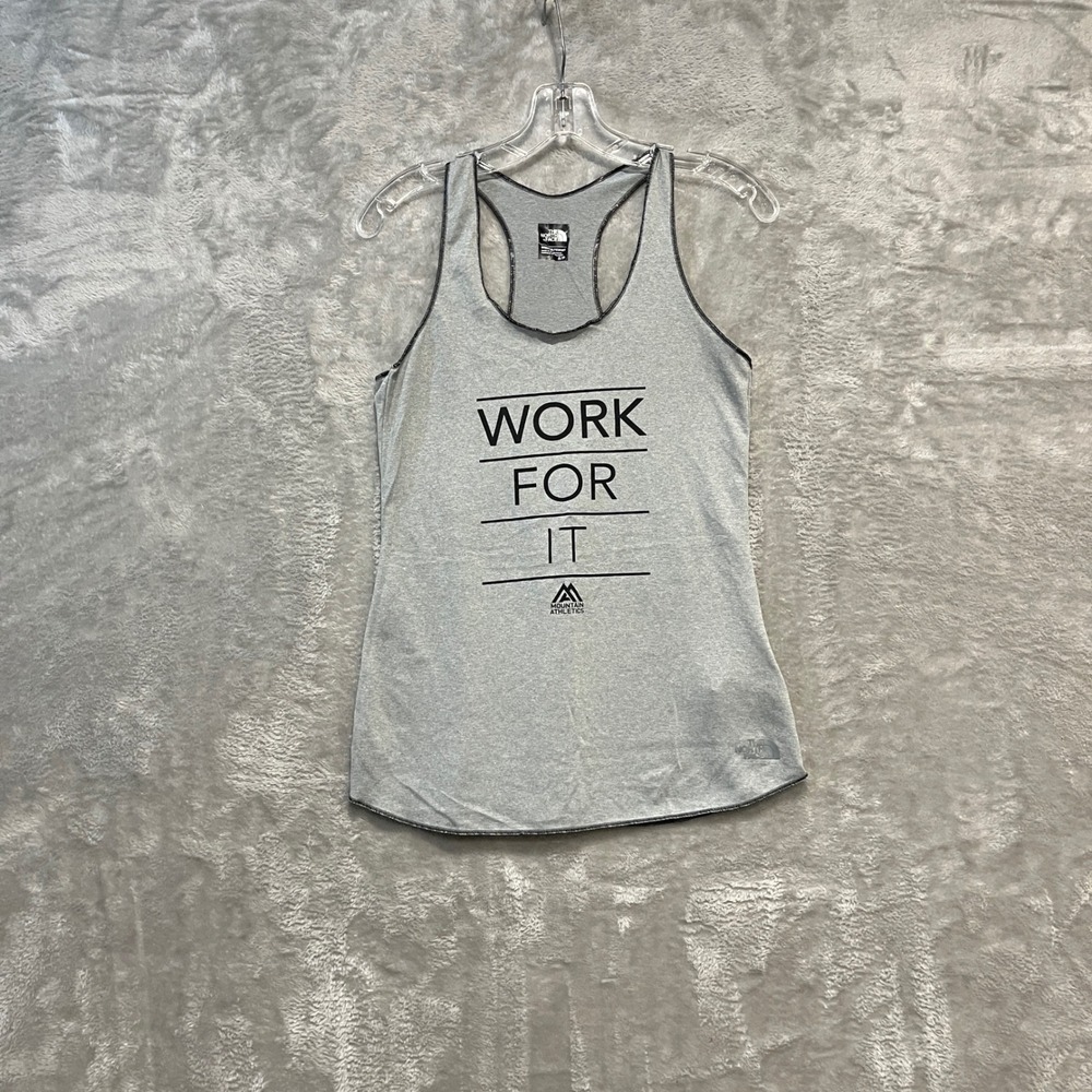 The North Face Tank Top Womens S Gray Work For It‎ Mountain Athletics Racerback